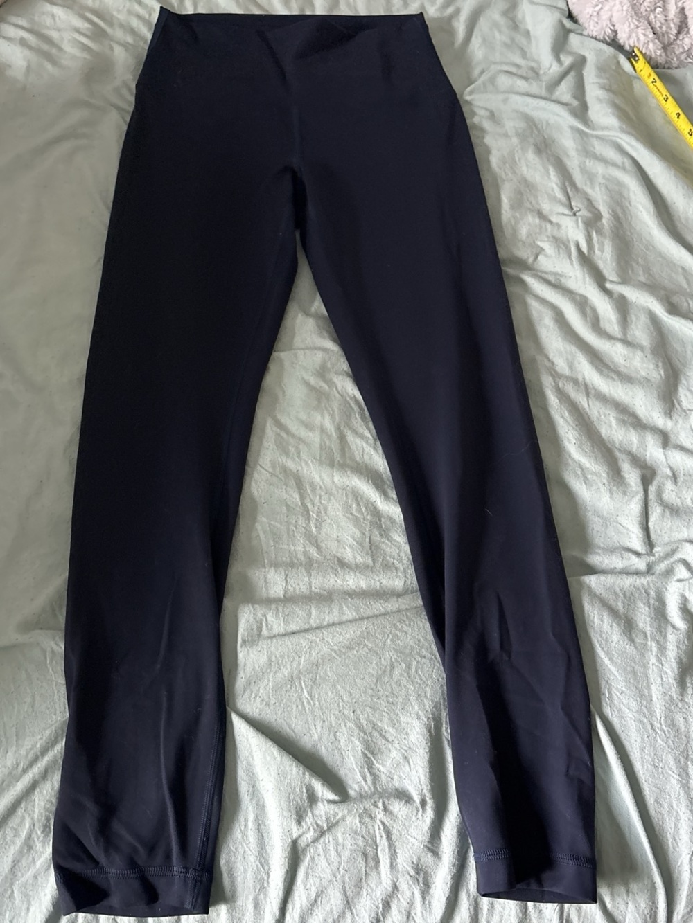 lululemon athletica Black Performance Leggings with Silver Logo